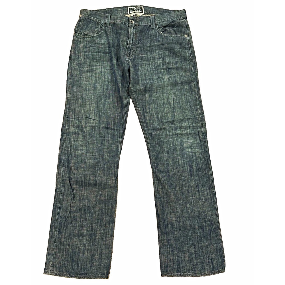 Levi's 501 Men's Blue Medium Wash Straight Mid Rise Denim Jeans 38x34